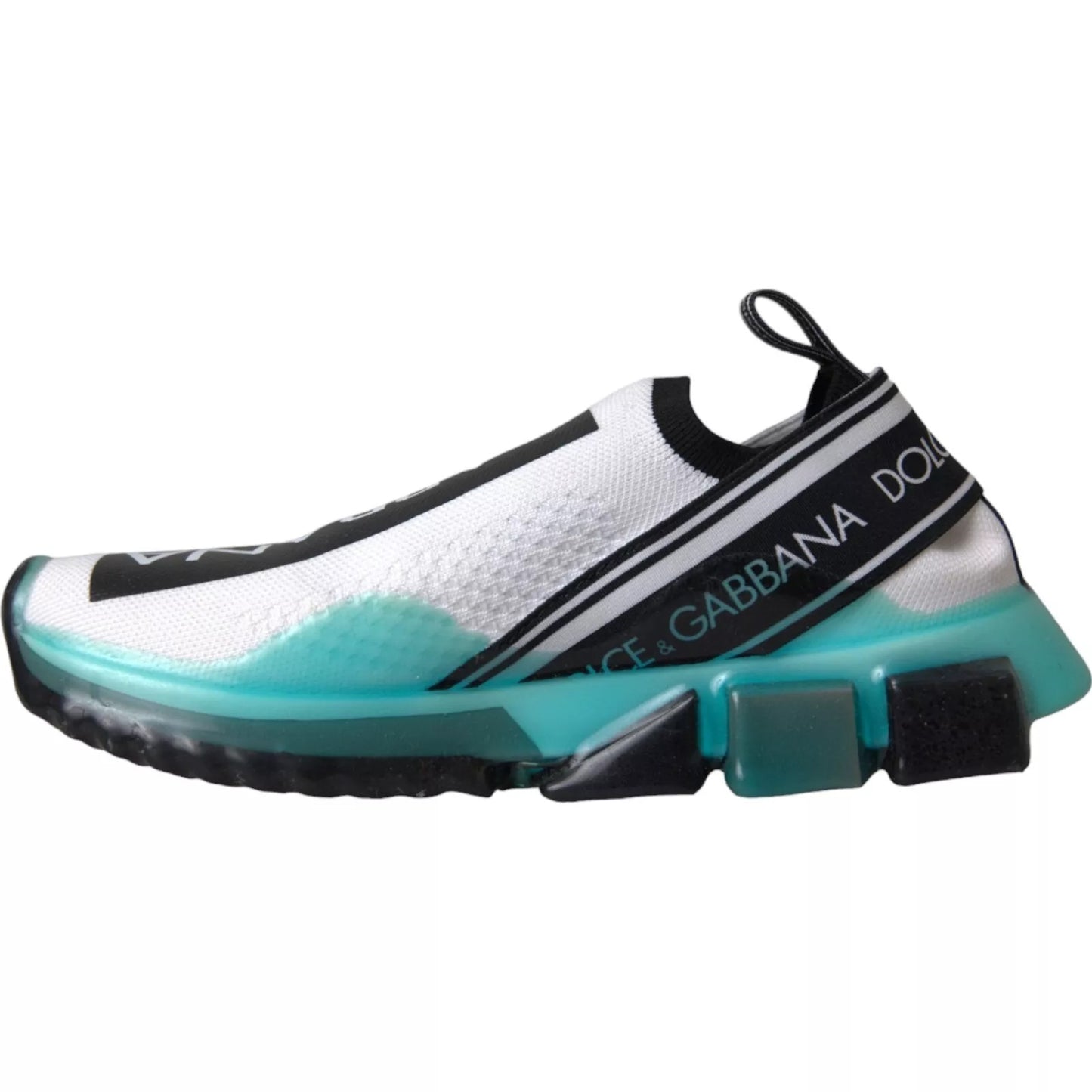 Dolce & Gabbana Schwarz Weiß Blau Slip On Sorrento Sneakers