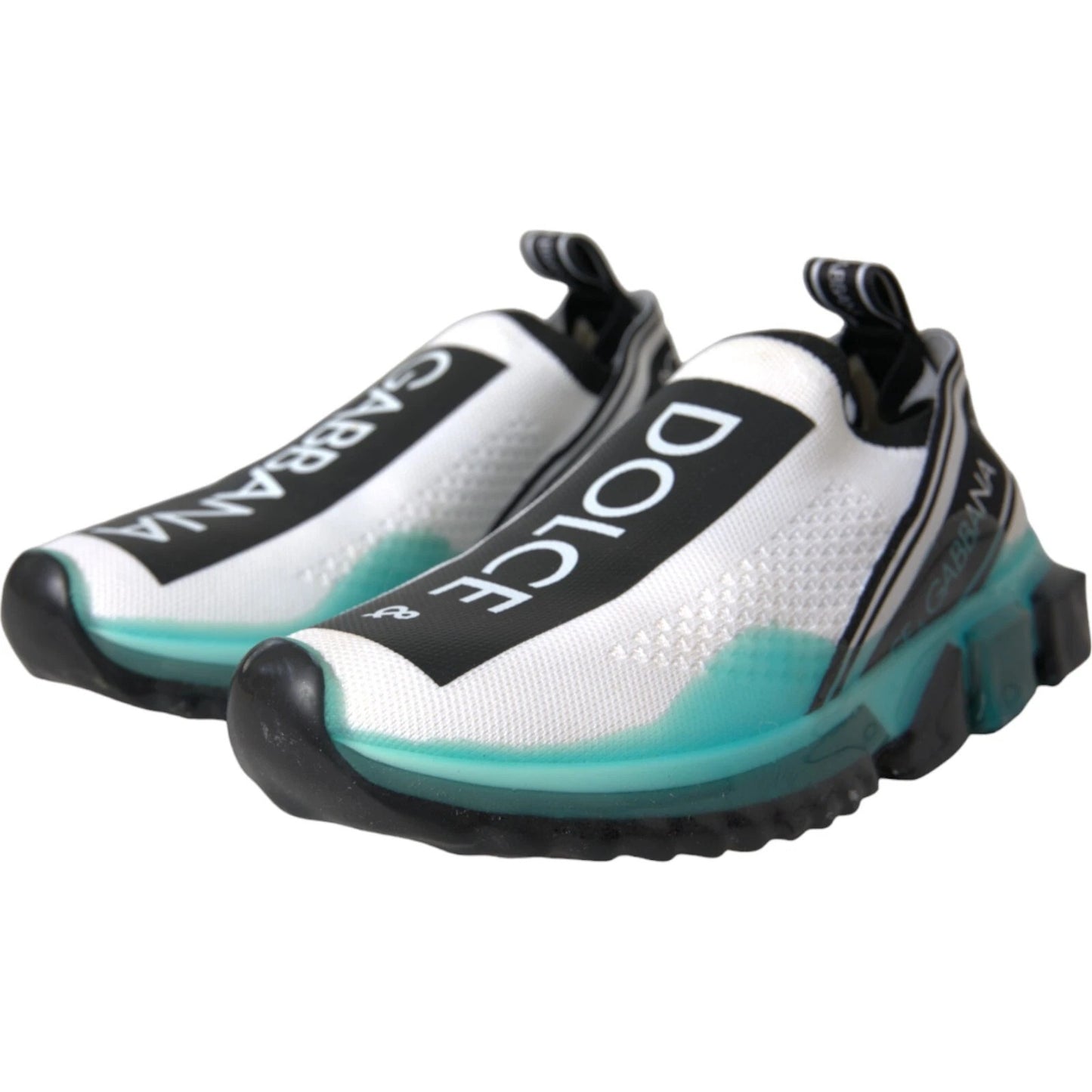 Dolce & Gabbana Schwarz Weiß Blau Slip On Sorrento Sneakers