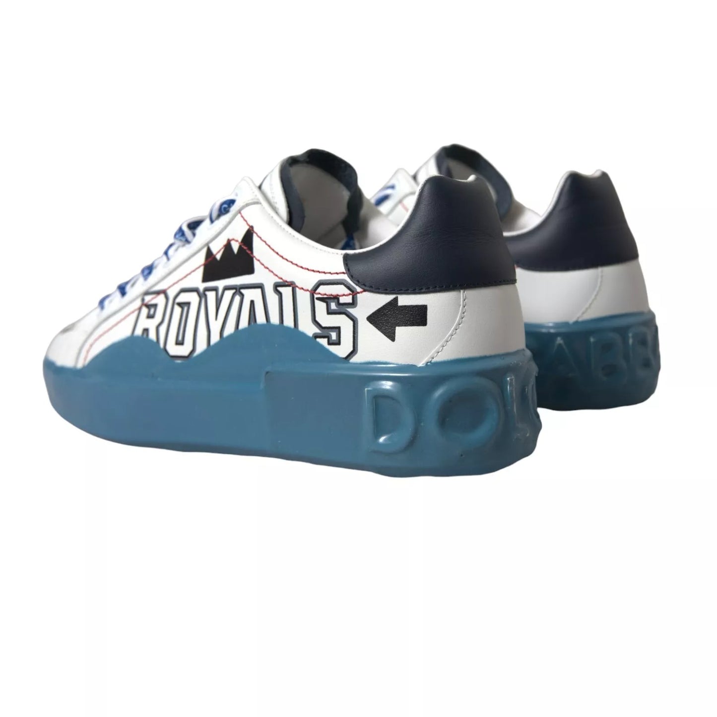 Dolce & Gabbana Blau Weiß Bedruckte Portofino Melt Sneakers
