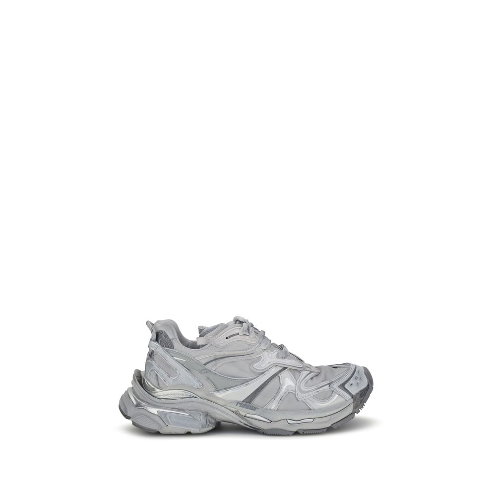 Balenciaga Graue Plateau-Sneaker aus Polyester