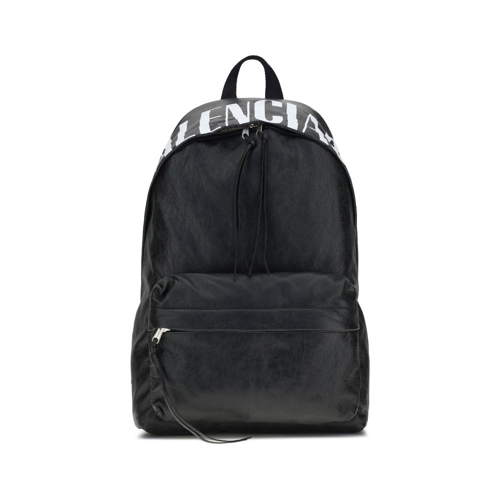 Balenciaga Schwarzer Ovis Aries Aries-Rucksack aus Lammleder