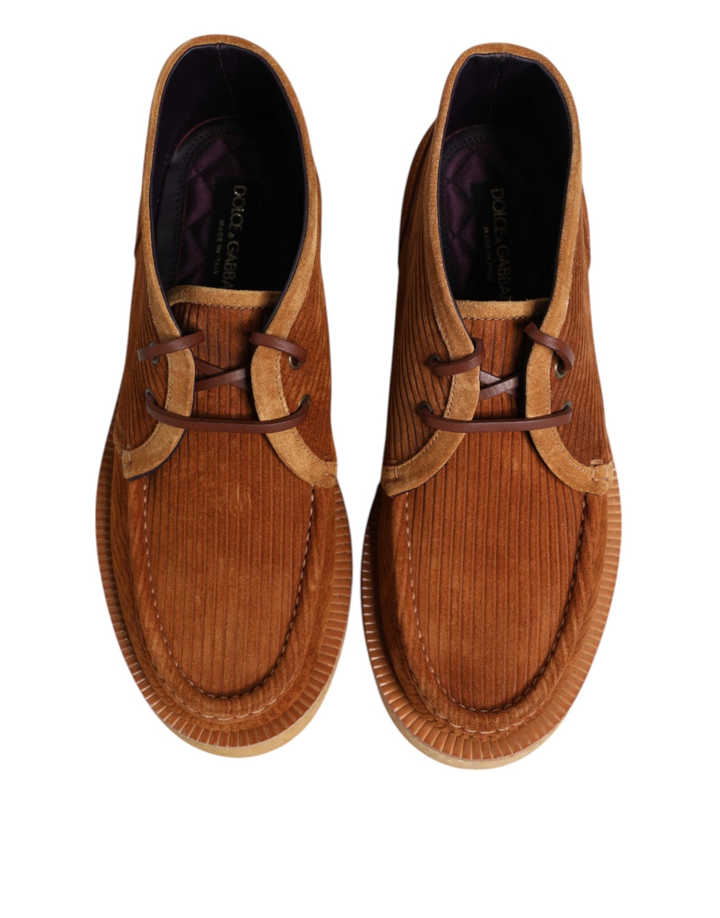 Dolce & Gabbana Braun Wildleder Nubukleder Desert Stiefeletten Schuhe