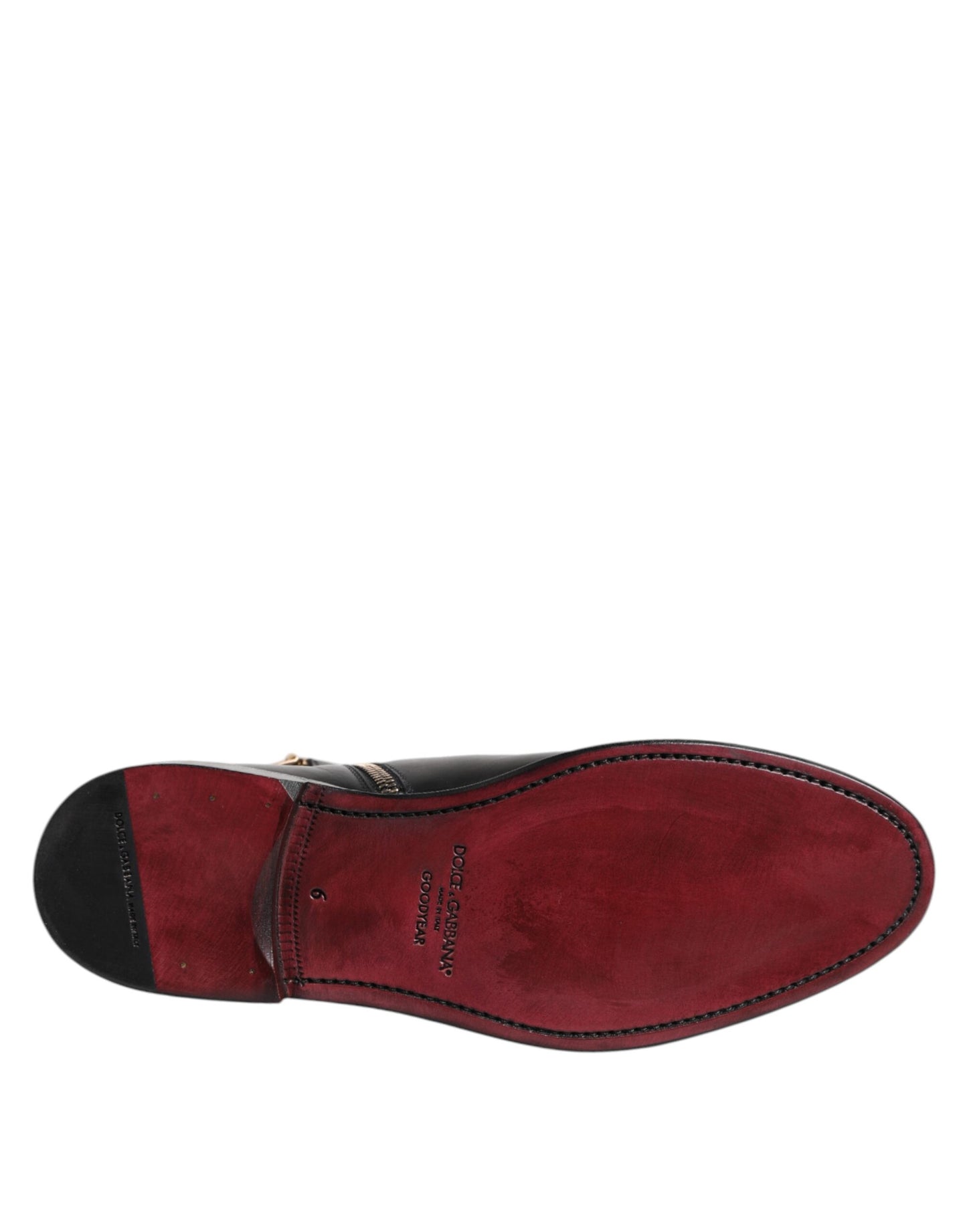 Dolce & Gabbana Schwarz Chelsea Leder Mid Calf Stiefel Schuhe