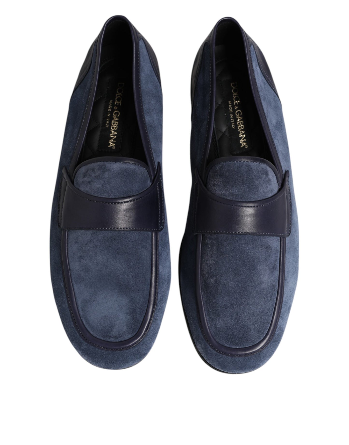 Dolce & Gabbana Blaue Wildleder Loafers Mokassin Schuhe