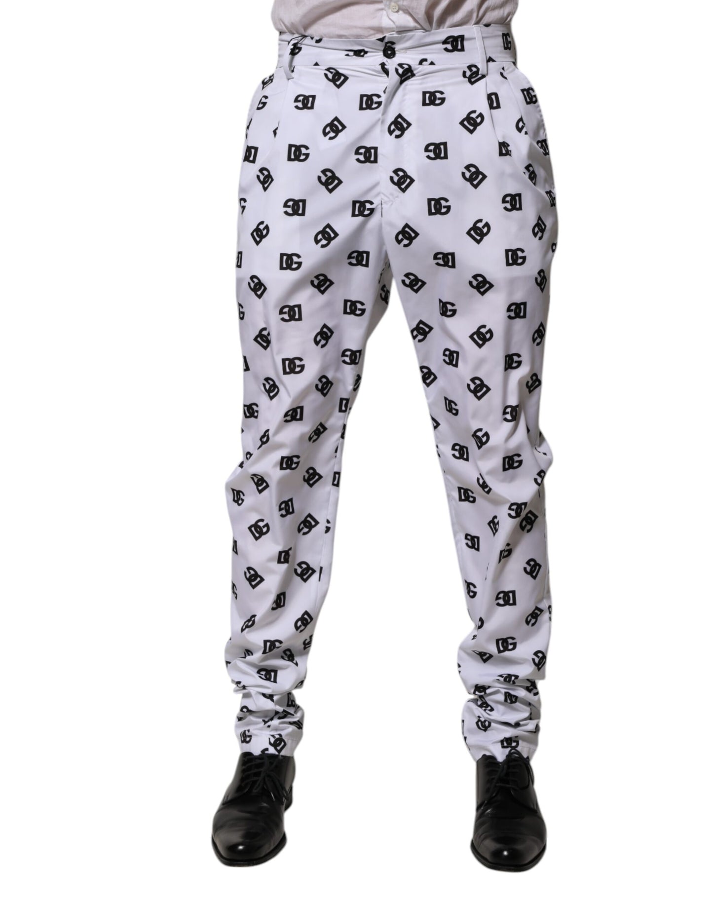 Dolce & Gabbana Weiße Logo-Baumwoll-Skinny-Denim-Hose