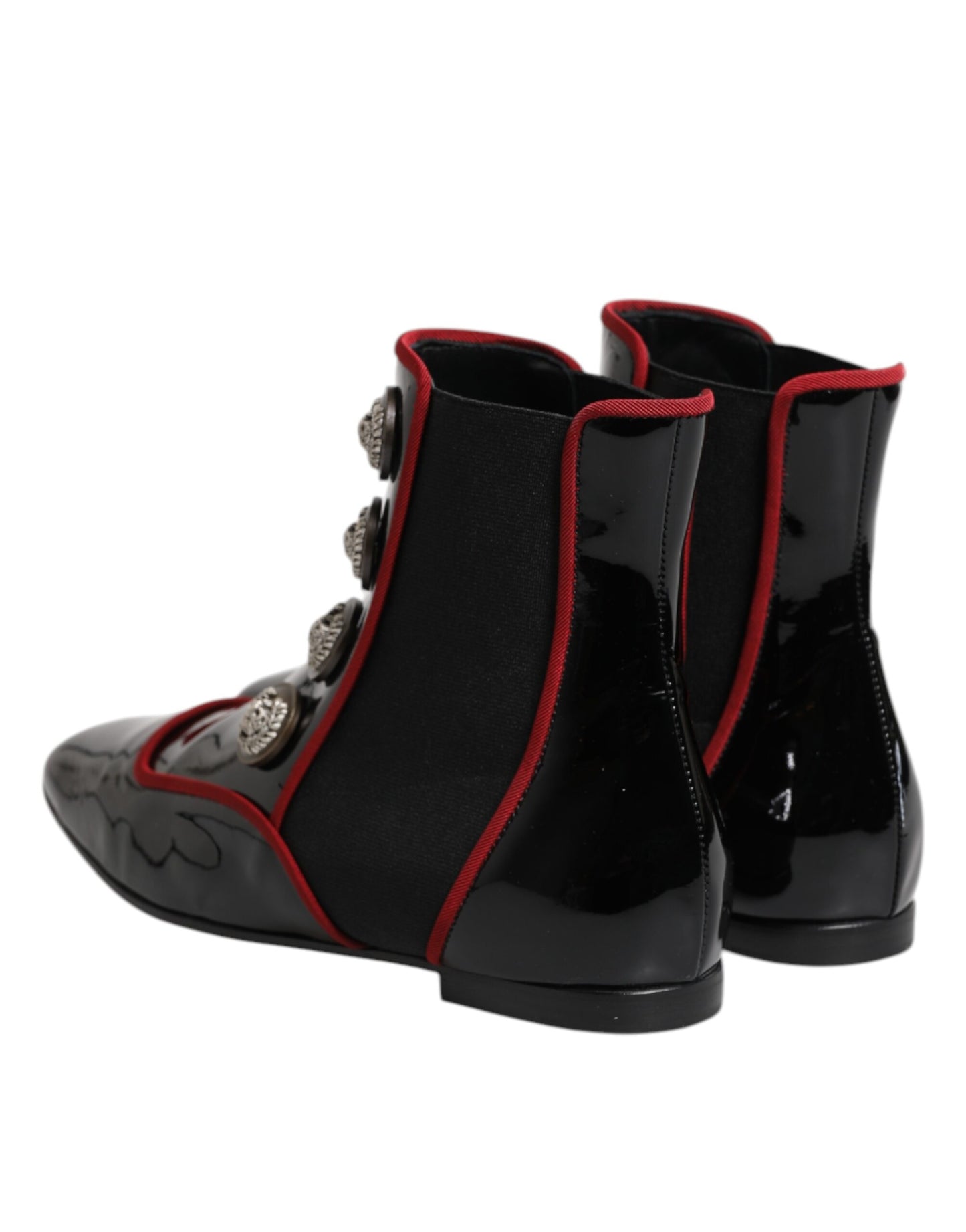 Dolce & Gabbana Schwarze Jackie geknöpfte Chelsea Boots Schuhe