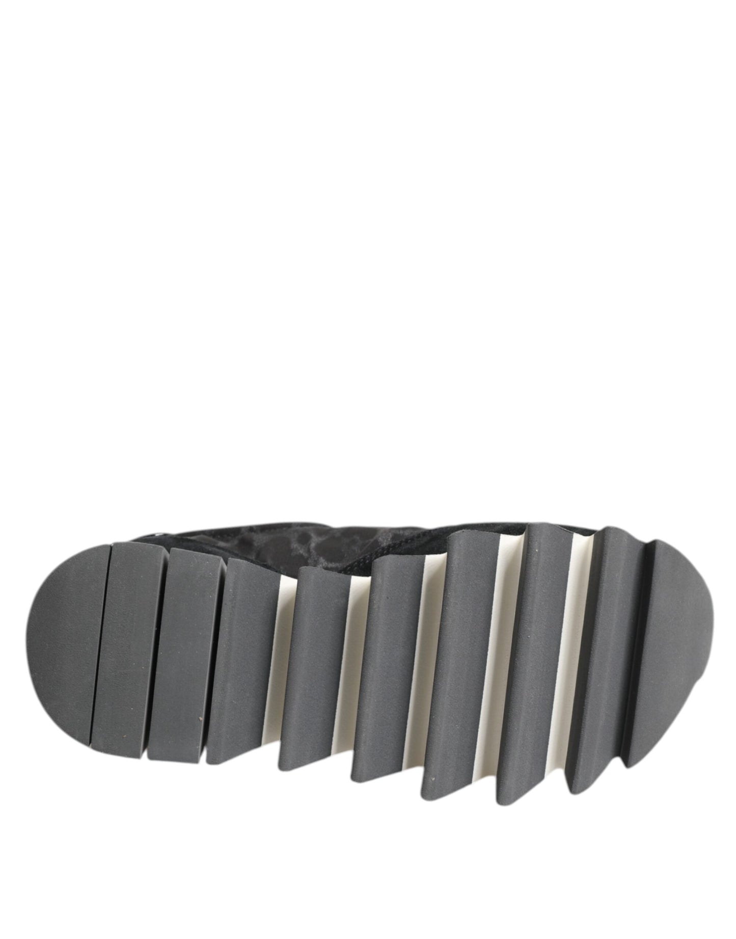 Dolce & Gabbana Schwarz Grau Leopard Low Top Turnschuhe Schuhe