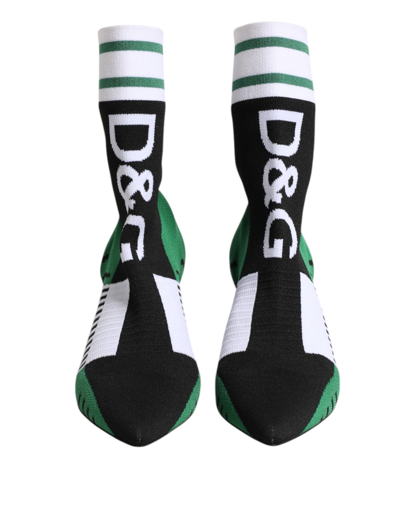 Dolce & Gabbana Grüne Stretch Socke Stil Stiefeletten Schuhe