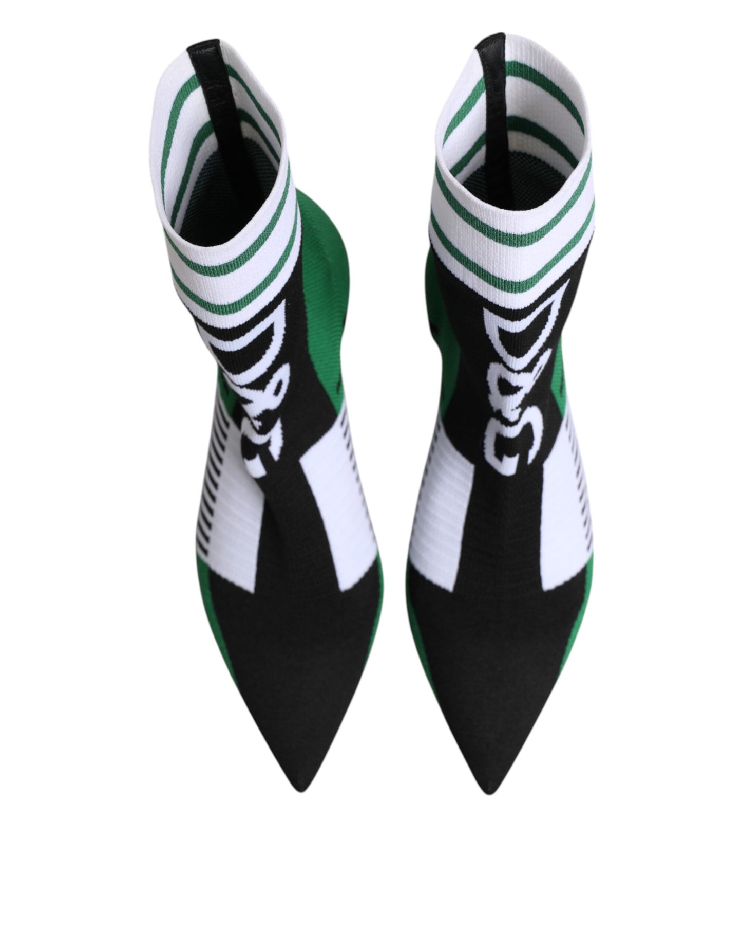 Dolce & Gabbana Grüne Stretch Socke Stil Stiefeletten Schuhe