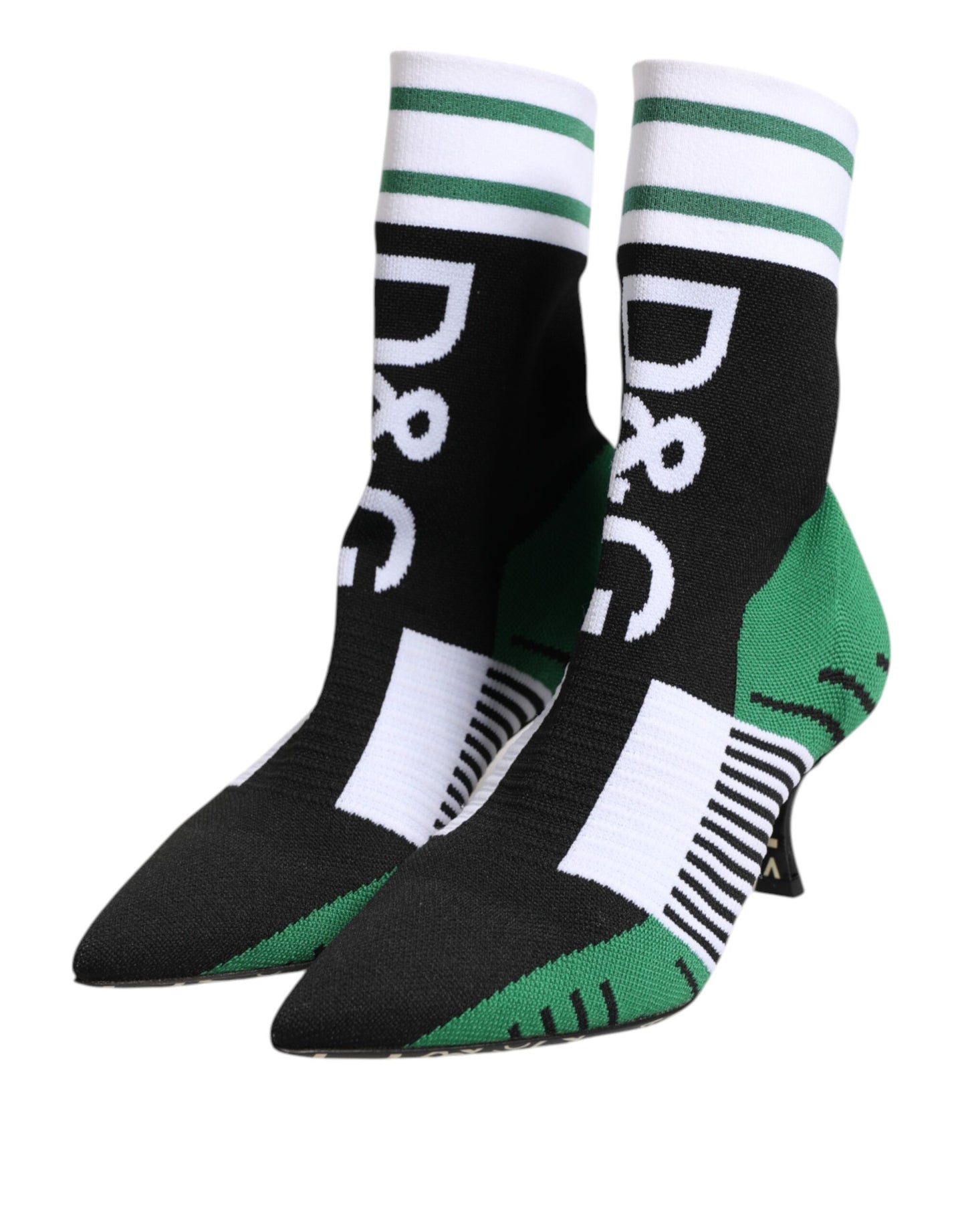 Dolce & Gabbana Grüne Stretch Socke Stil Stiefeletten Schuhe