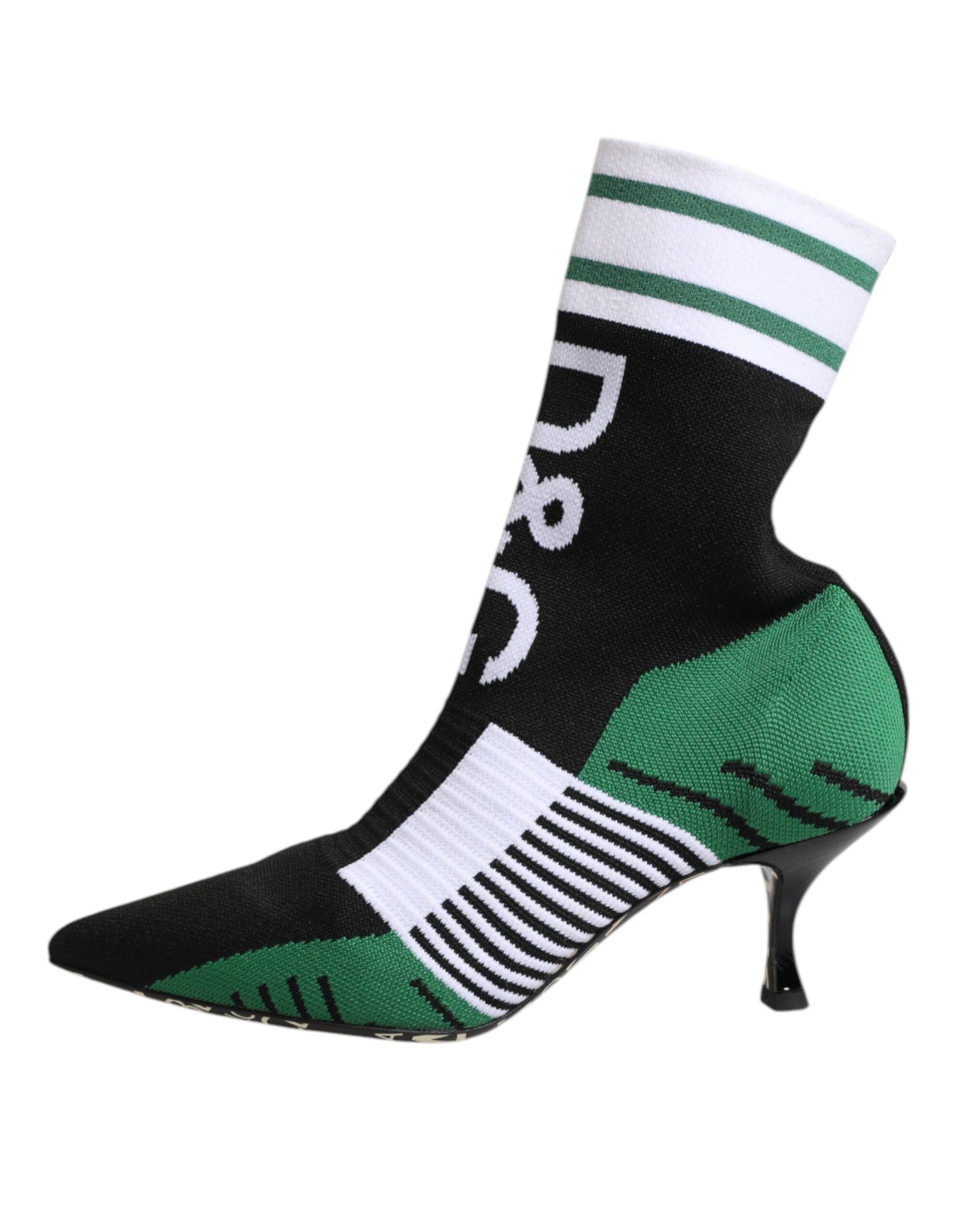 Dolce & Gabbana Grüne Stretch Socke Stil Stiefeletten Schuhe