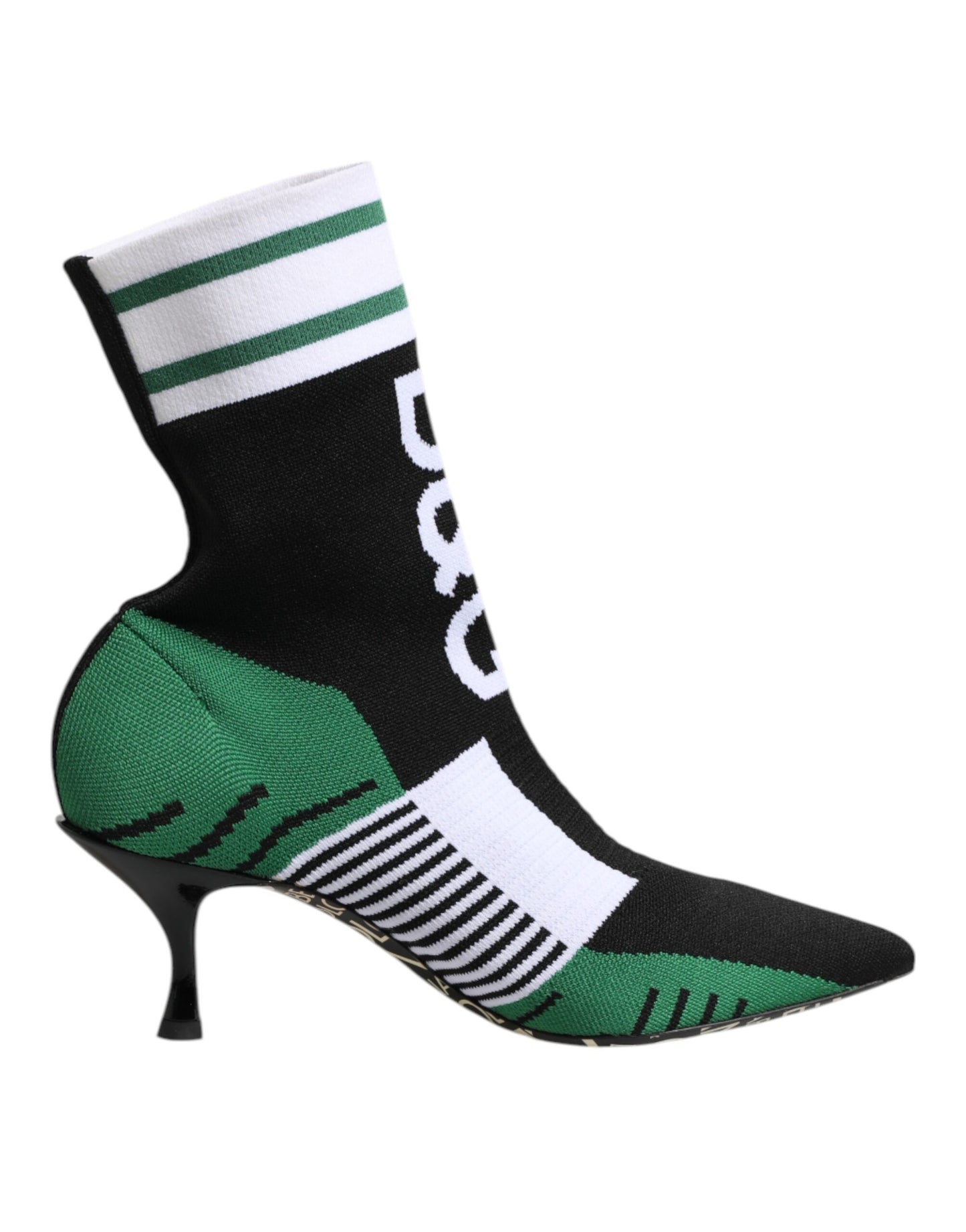 Dolce & Gabbana Grüne Stretch Socke Stil Stiefeletten Schuhe