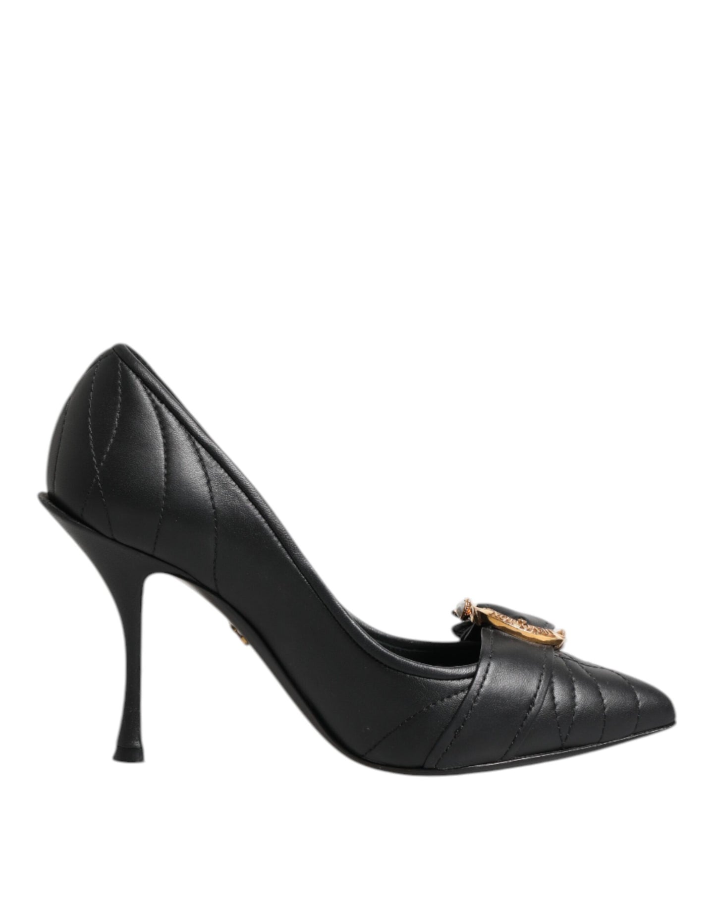 Dolce & Gabbana Schwarz Devotion Leder Heels Pumps Schuhe