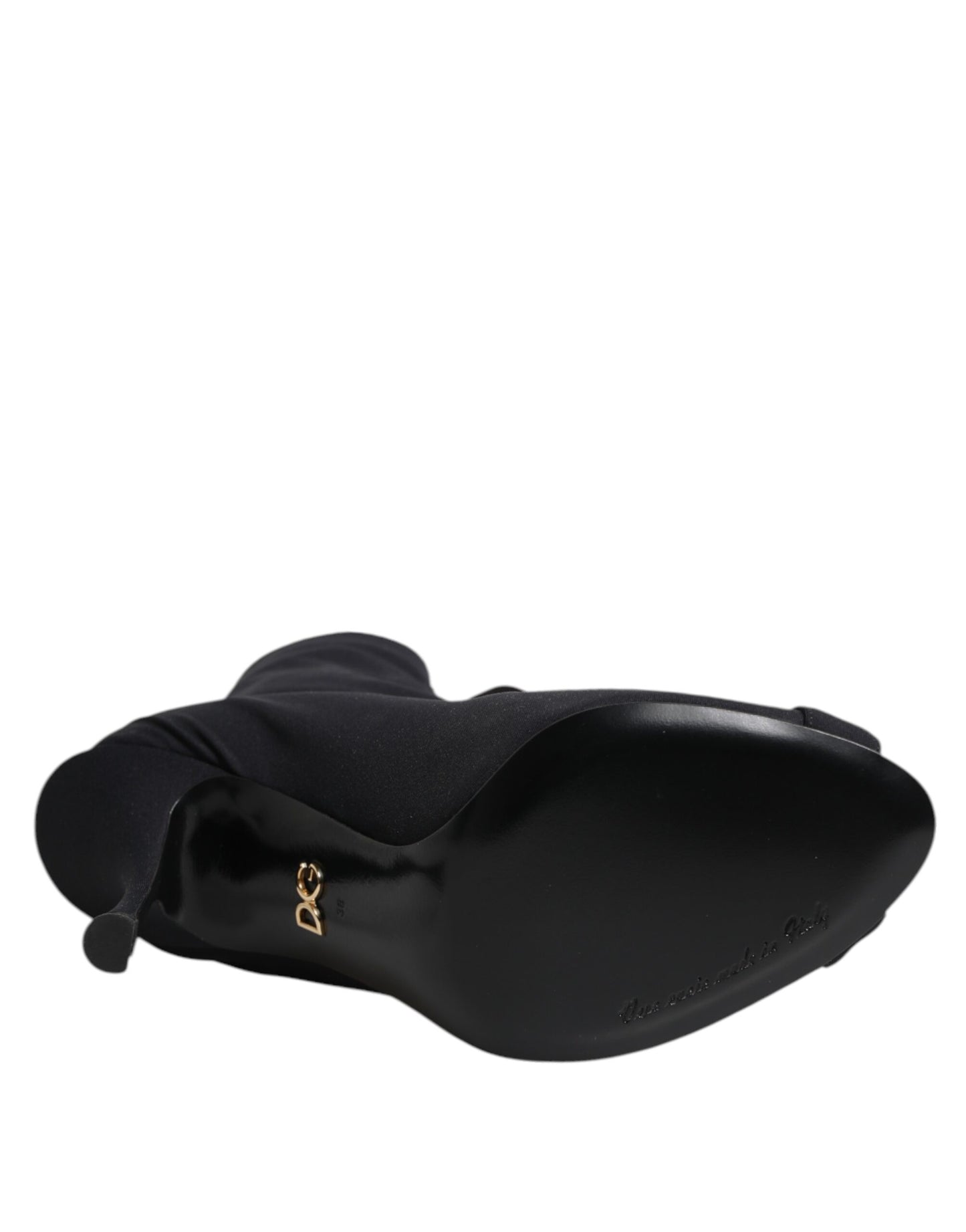 Dolce & Gabbana Schwarz Stiletto Heels Lace Up Stiefel Schuhe