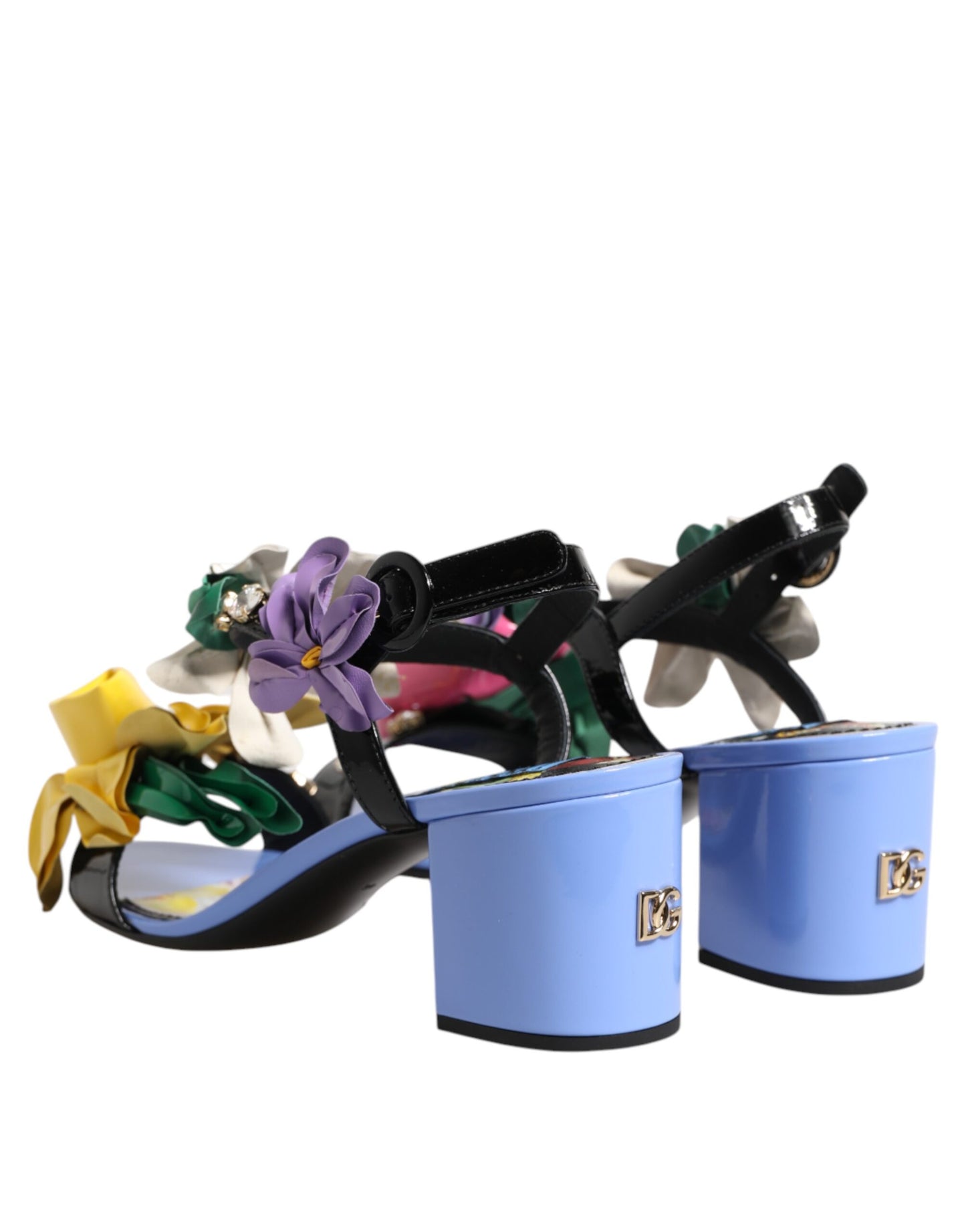 Dolce & Gabbana Multicolor Floral Crystal KEIRA Sandalen Schuhe