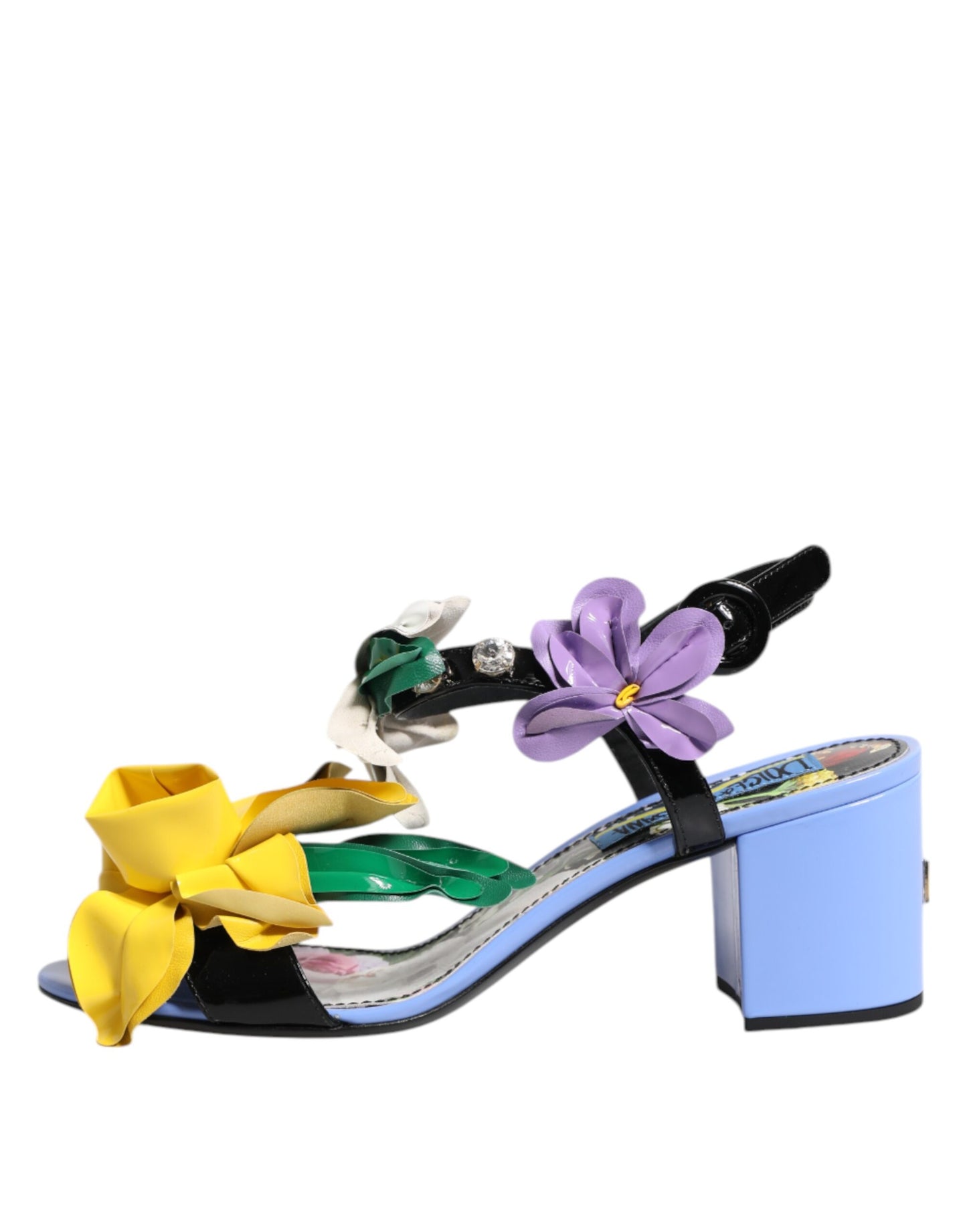 Dolce & Gabbana Multicolor Floral Crystal KEIRA Sandalen Schuhe