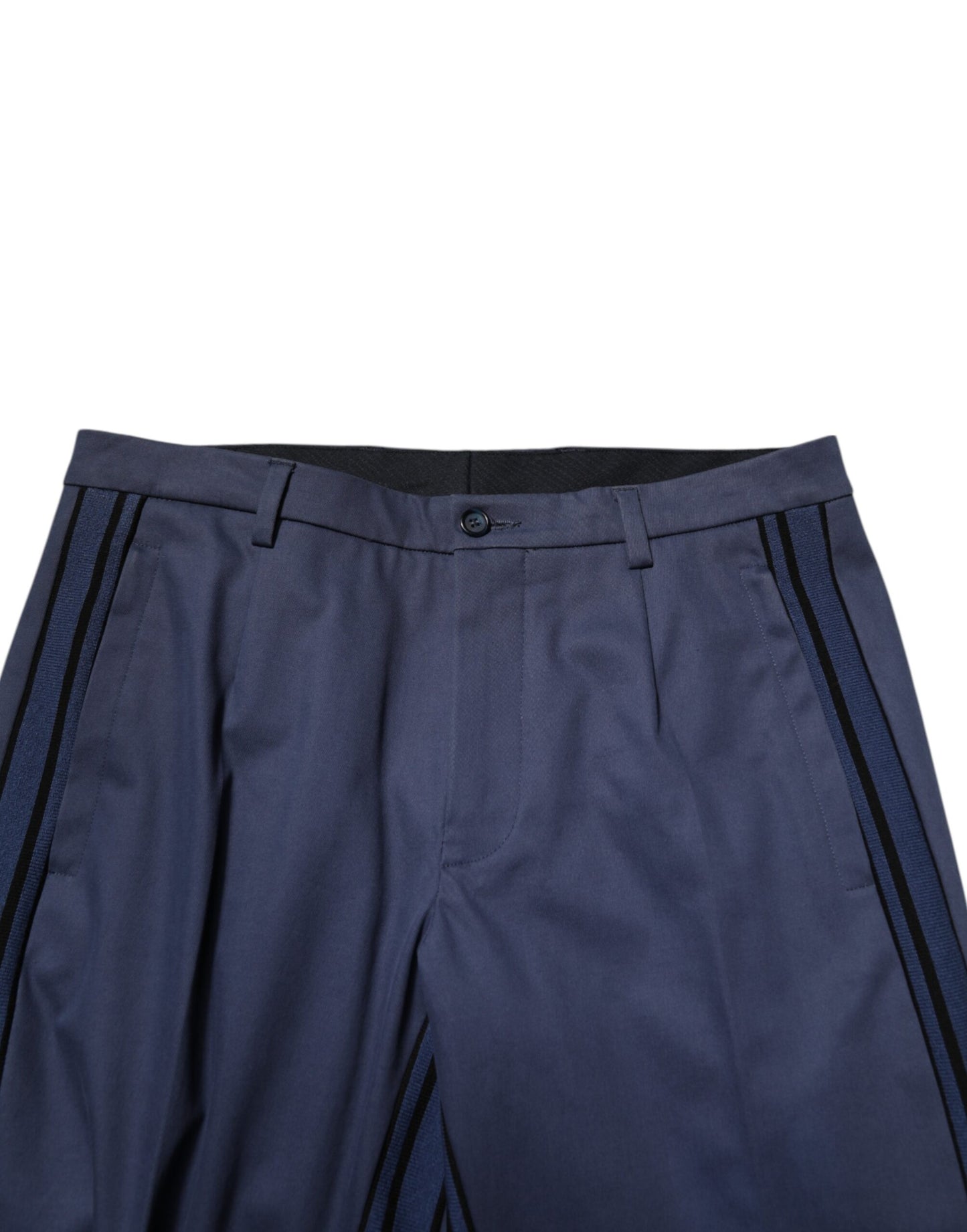 Dolce & Gabbana Blaue Baumwolle konisch zulaufend Herren Formal Hosen Hosen