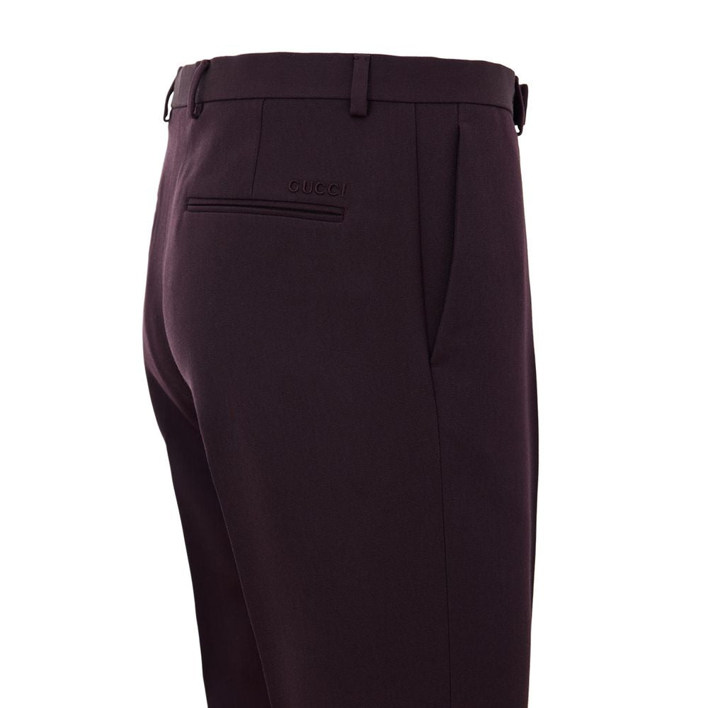 Gucci Elegante Woll-Hose in Bordeaux