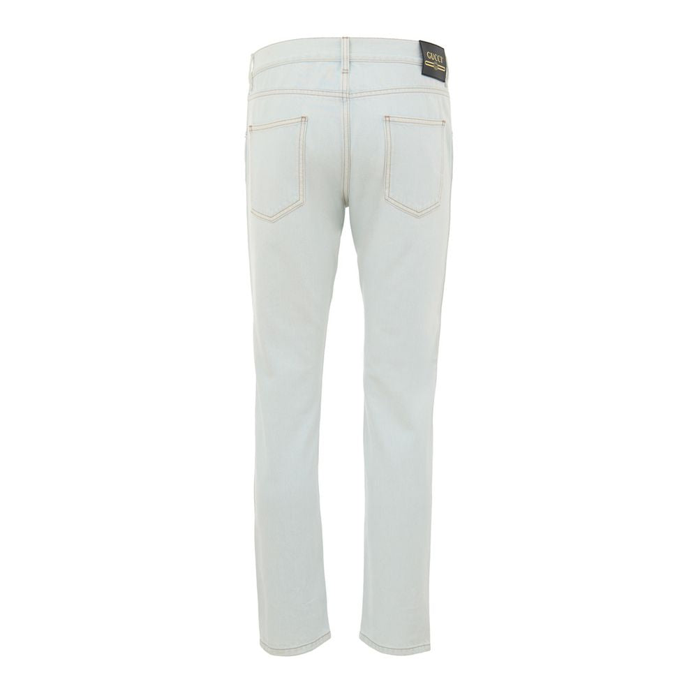 Gucci Entspannte Jeans aus blauem Baumwoll-Denim