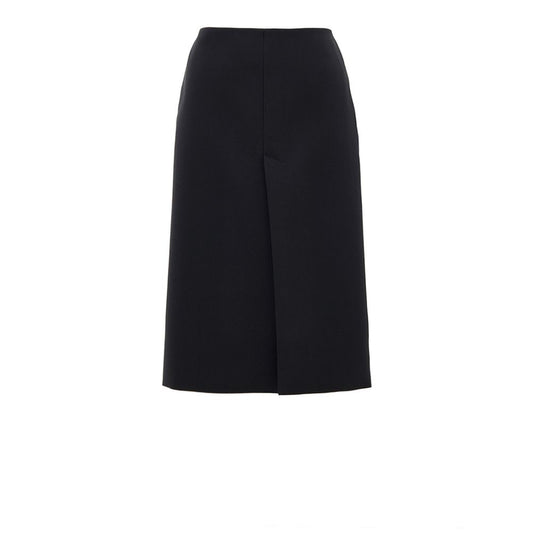 Gucci Elegante Midi-Wollrock in Schwarz