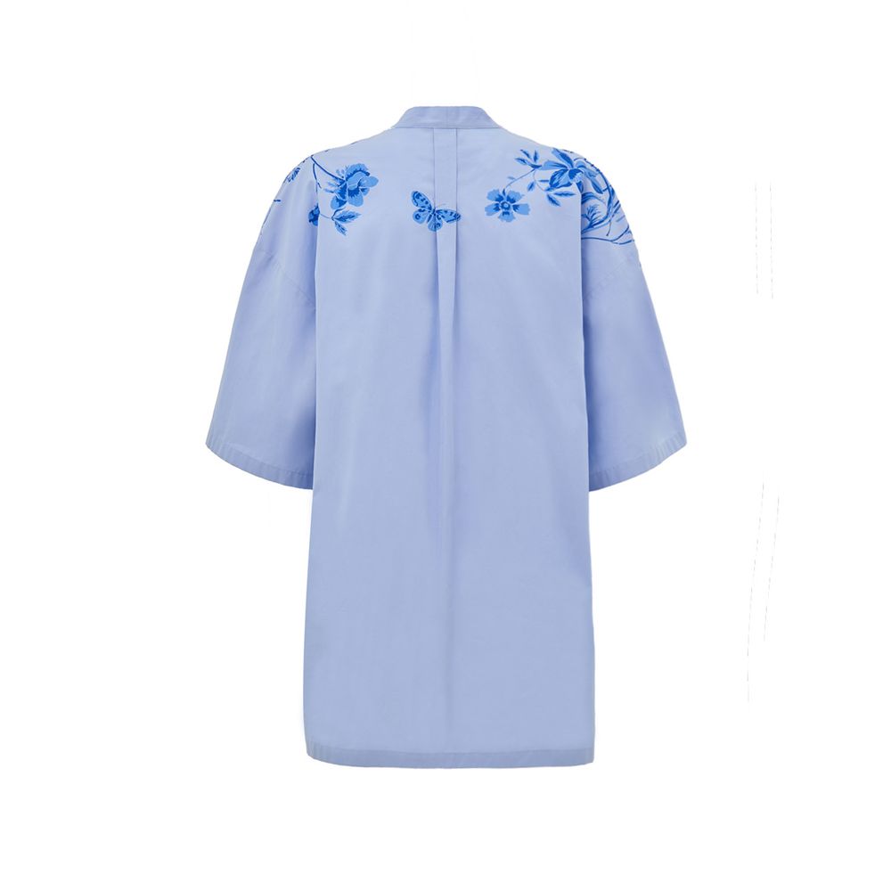 Gucci Baumwollhemd mit Muster in Blau