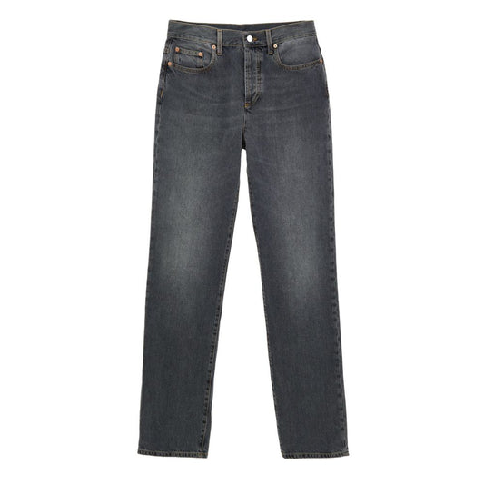 Gucci Graue Baumwolljeans mit Relaxed Fit