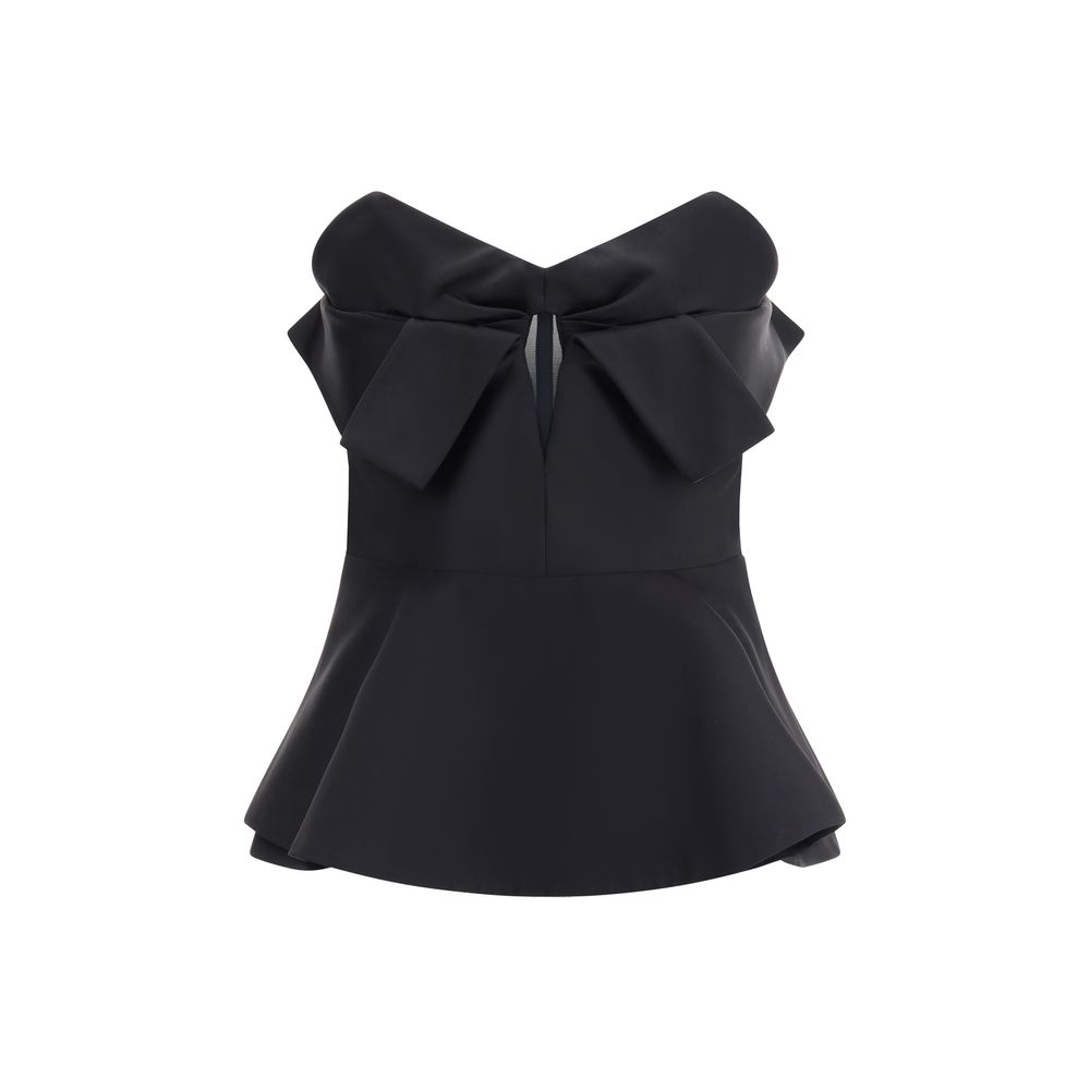 Alexander McQueen Schwarzes Polyester-Oberteil