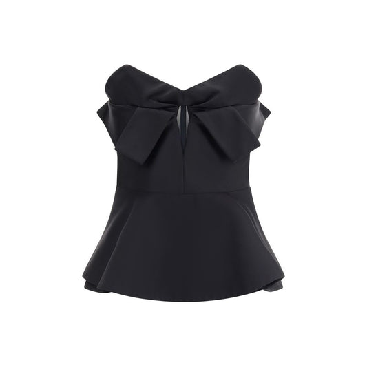 Alexander McQueen Schwarzes Polyester-Oberteil