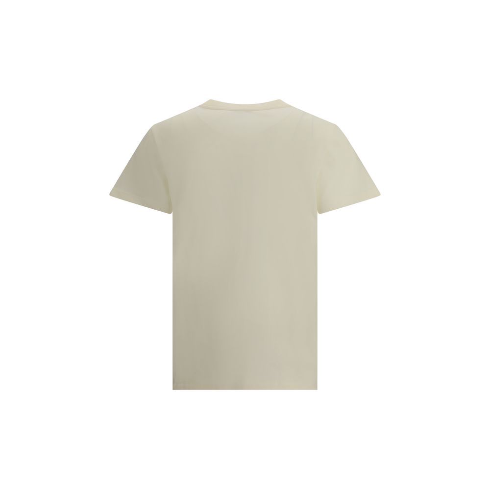 Moncler Baumwoll-T-Shirt in Creme