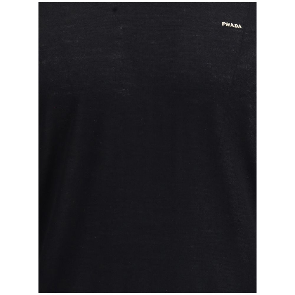 Prada Schwarzer Woll-Fleece-Sweatshirt