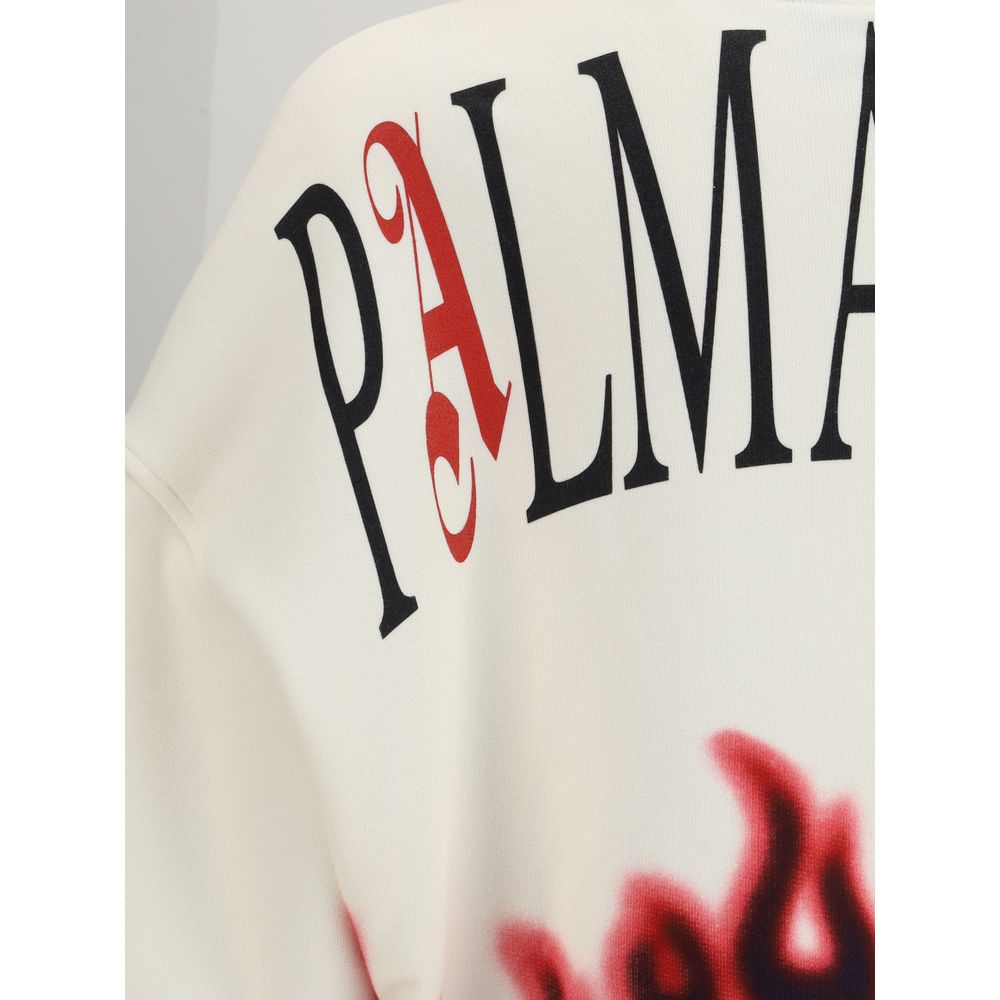 Palm Angels Baumwoll-Sweatshirt mit Multicolor-Muster
