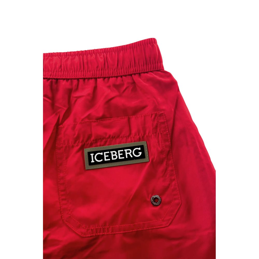 Iceberg Rote Badeshorts aus Polyester