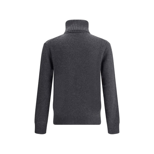 Ami Paris Eleganter Kaschmir-Rollkragenpullover in Grau