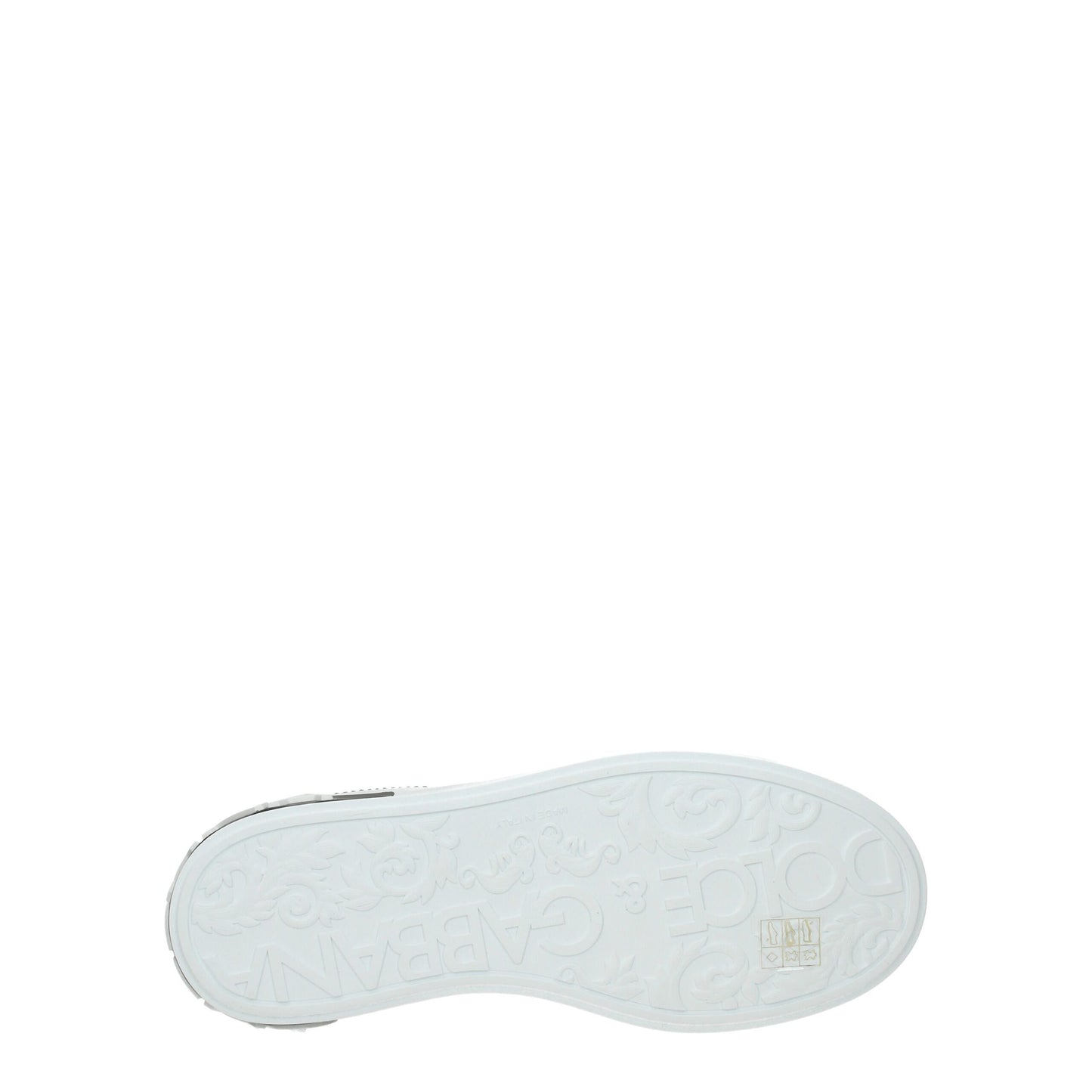 Dolce & Gabbana Weiße Sneakers aus Leder mit niedrigem Schaft