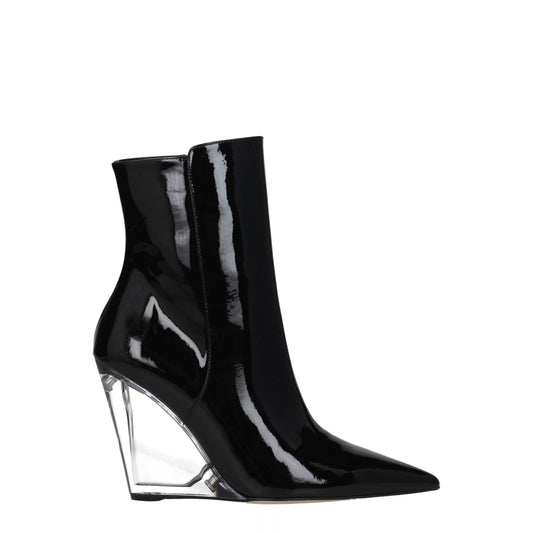 Stuart Weitzman Schwarze Lederstiefeletten