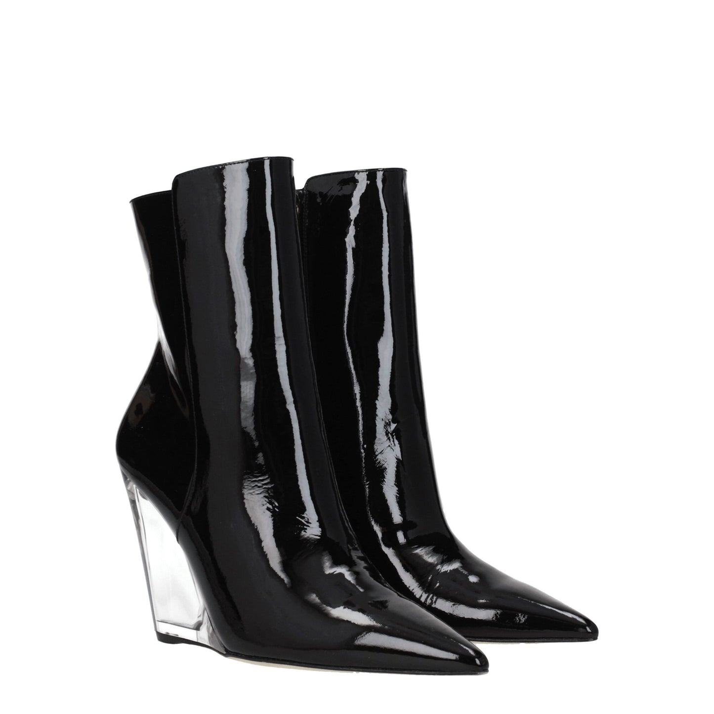Stuart Weitzman Schwarze Lederstiefeletten