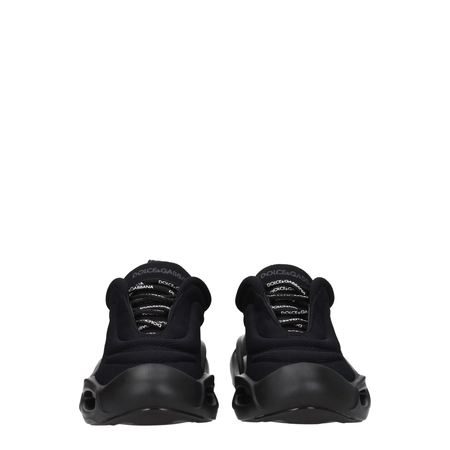 Dolce & Gabbana Schwarzer Stoff Chunky Sneakers