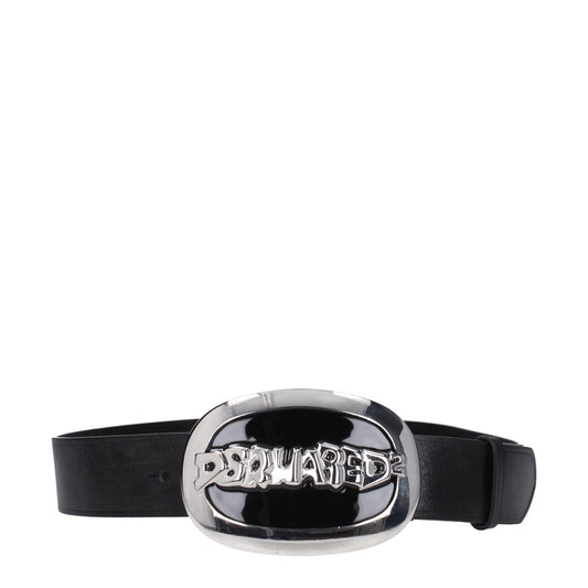 Dsquared² Schwarzer Ledergürtel