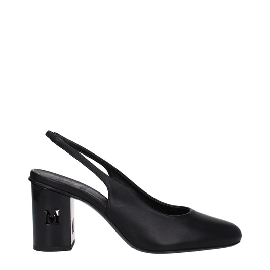 Max Mara Schwarze Lederpumps