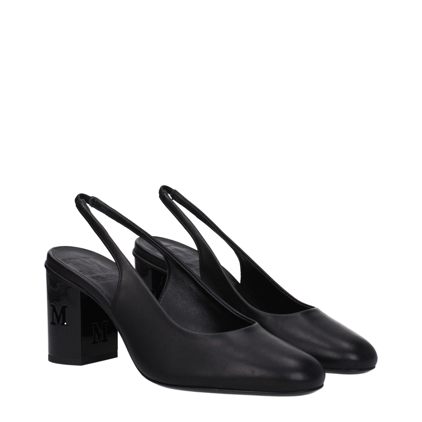 Max Mara Schwarze Lederpumps