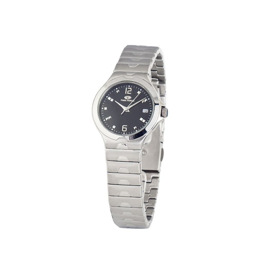Time Force Silberne Edelstahl-Armbanduhr