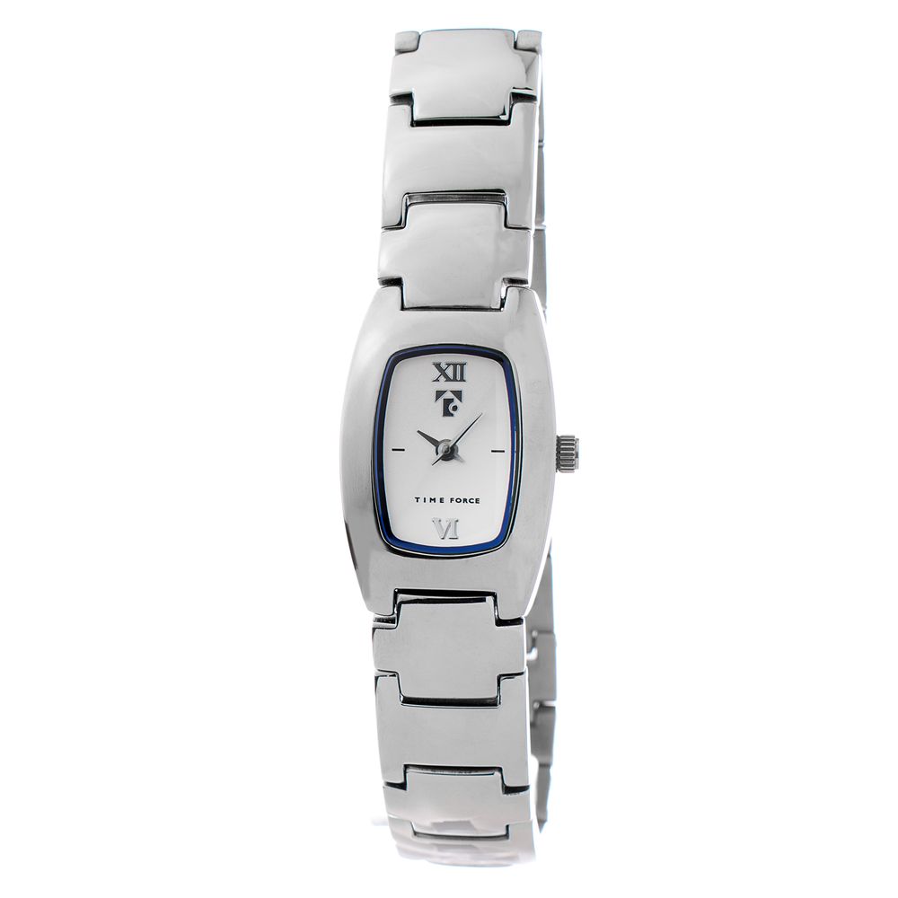 Time Force Silberne Edelstahl-Armbanduhr