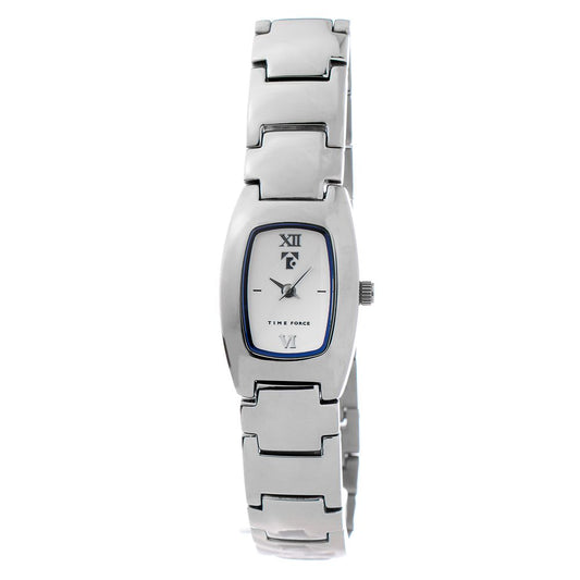 Time Force Silberne Edelstahl-Armbanduhr