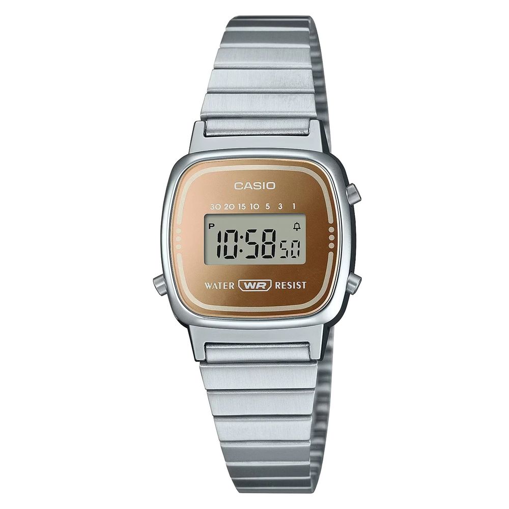 Casio Digitale Armbanduhr aus grauem Edelstahl
