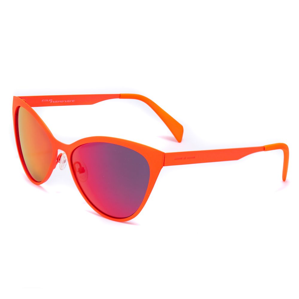 Italia Independent Rote Metall-Sonnenbrille