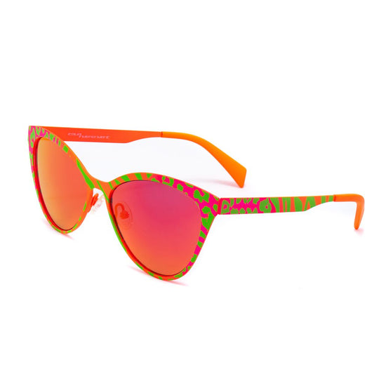 Italia Independent Rote Metall-Sonnenbrille