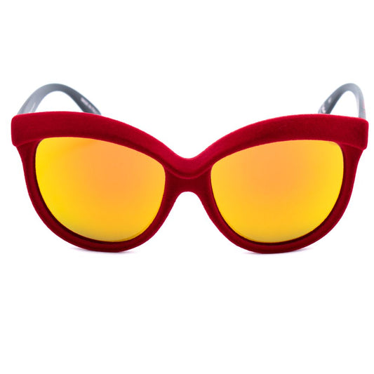 Italia Independent Rote Acetat-Sonnenbrille