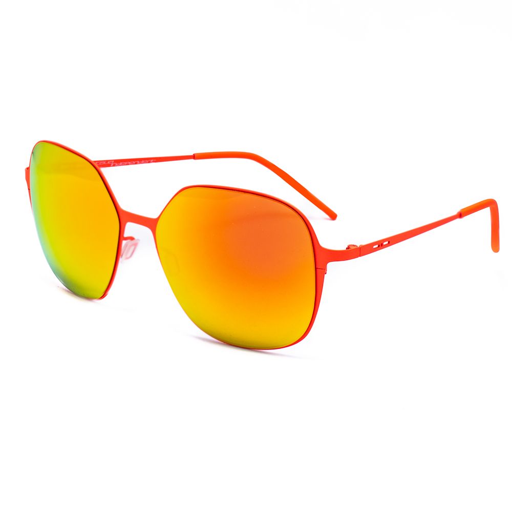 Italia Independent Rote Metall-Sonnenbrille
