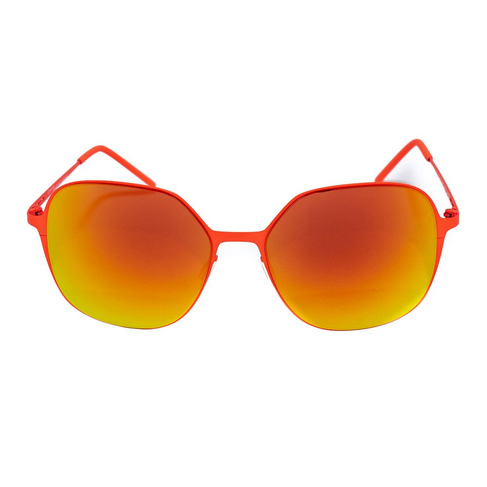 Italia Independent Rote Metall-Sonnenbrille