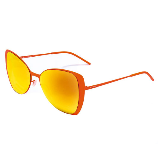 Italia Independent Rote Metall-Sonnenbrille